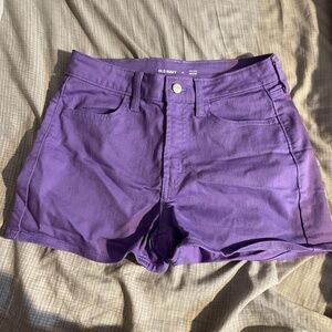 Old Navy Juniors Purple Jean Shorts High Rise Size 4